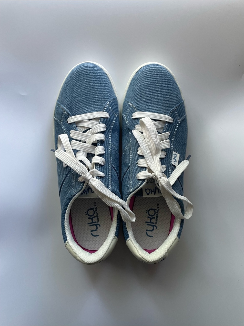 Ryka Women's Viv Classic Sneaker Denim Blue Size 8.5W Like New